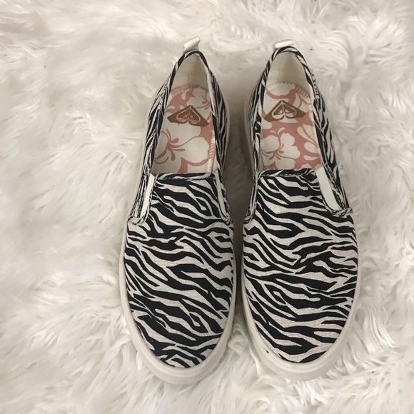 Roxy New Zebra Stripe Pull-on Boat Shoes 7.5 - Picture 1 of 9